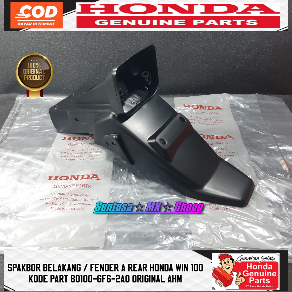 [ HONDA WIN 100 ] SPAKBOR BELAKANG / FENDER A REAR KODE PART 80100-GF6-2A0 ORIGINAL HONDA AHM 100%