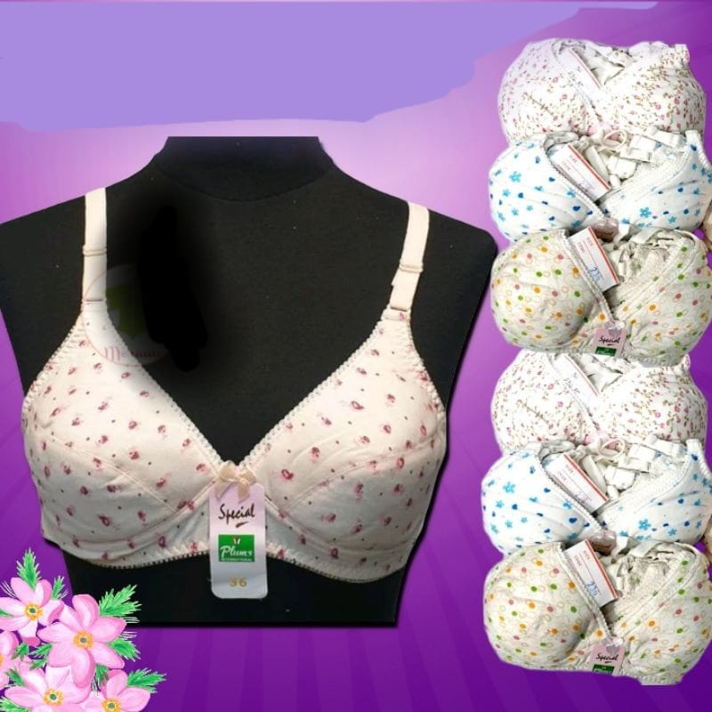 BRA PLUM CUP KECIL MOTIF/ BRA PLUM TANPA BUSA