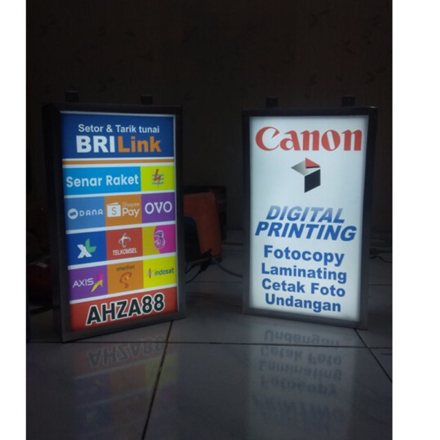 NEON BOX CANON FOTOCOPY | NEON BOX PLANG TOKO PLANG USAHA | NEON BOX PLUS LAMPU NYALA DEPAN BELAKANG