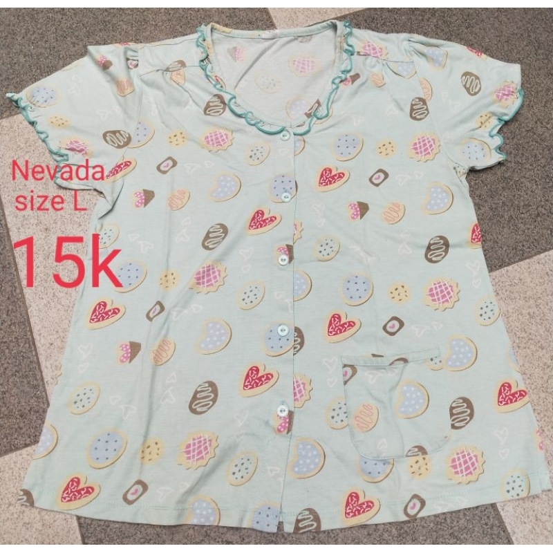 Kaos tidur baby doll wanita Nevada size L preloved