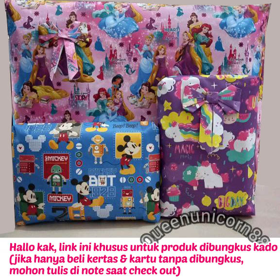 

KERTAS KADO UNICORN KARTU UCAPAN UNICORN KARTU ULTAH ANAK BUNGKUS KADO CANTIK