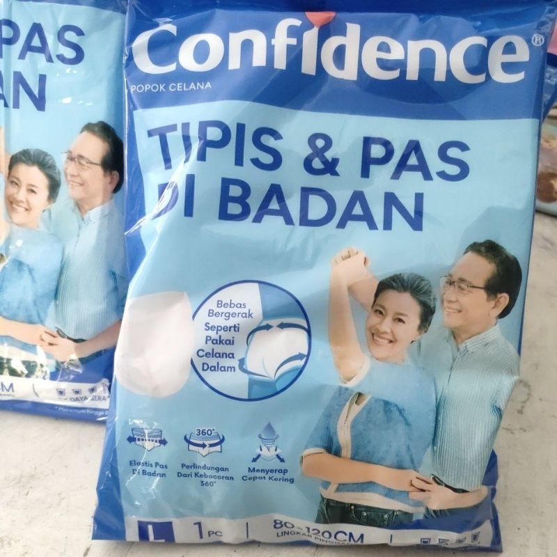 Confidence popok celana dewasa renceng L XL(isi 4pcs)