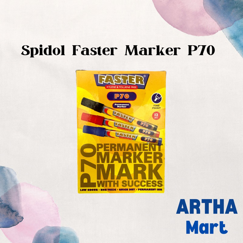 

FASTER - Spidol Marker Permanent P70 Hitam - Pcs