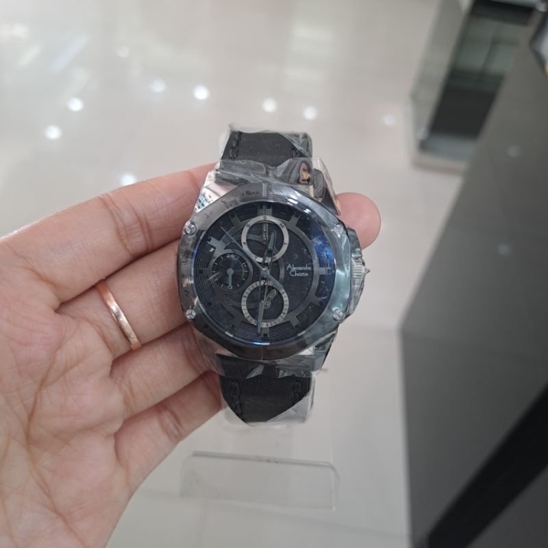 Alexandre Christie AC 6589 AC6589 Men Watch Leather Strap Original & Garansi Internasional 1 Tahun