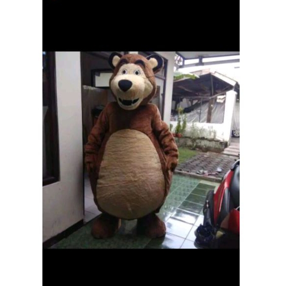 kostum badut  beruwang marsha