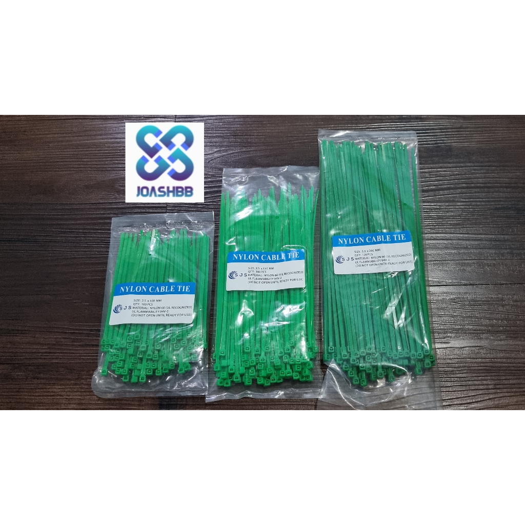 

Kabel Ties SJS HIJAU 100mm 150mm 200mm isi 100 bh / Cable Tie/ Pengikat Kabel/ Dasi Kable
