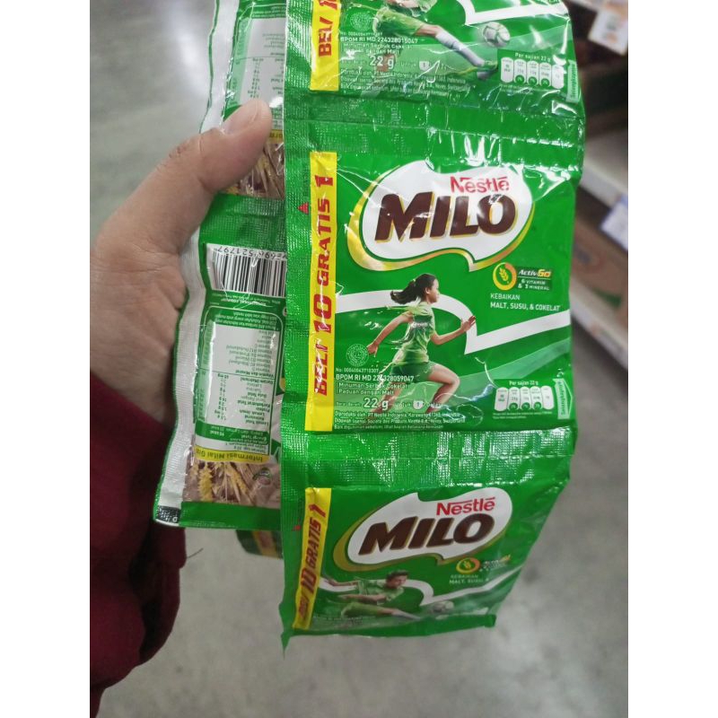 

Milo 1 renteng isi 10