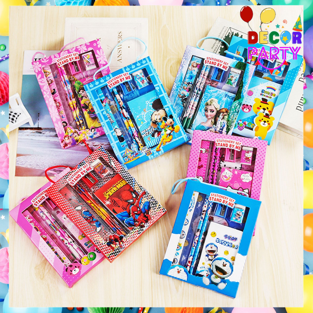 

DP Alat Tulis Set 6 IN 1 Stationery Set Karakter Lucu Set Perlengkapan Alat Tulis Cute Paket Sekolah Anak-Anak TK