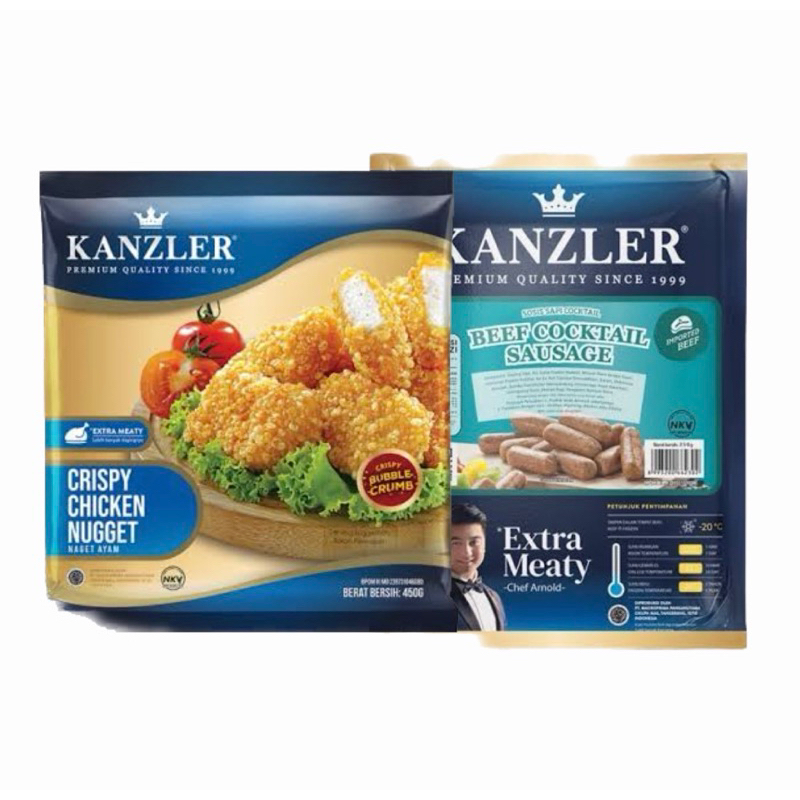 

PAKET HEMAT KANZLER LOVERS (Kanzler Crispy Chicken Nugget 450gr+Kanzler Beef Cocktail 250gr)