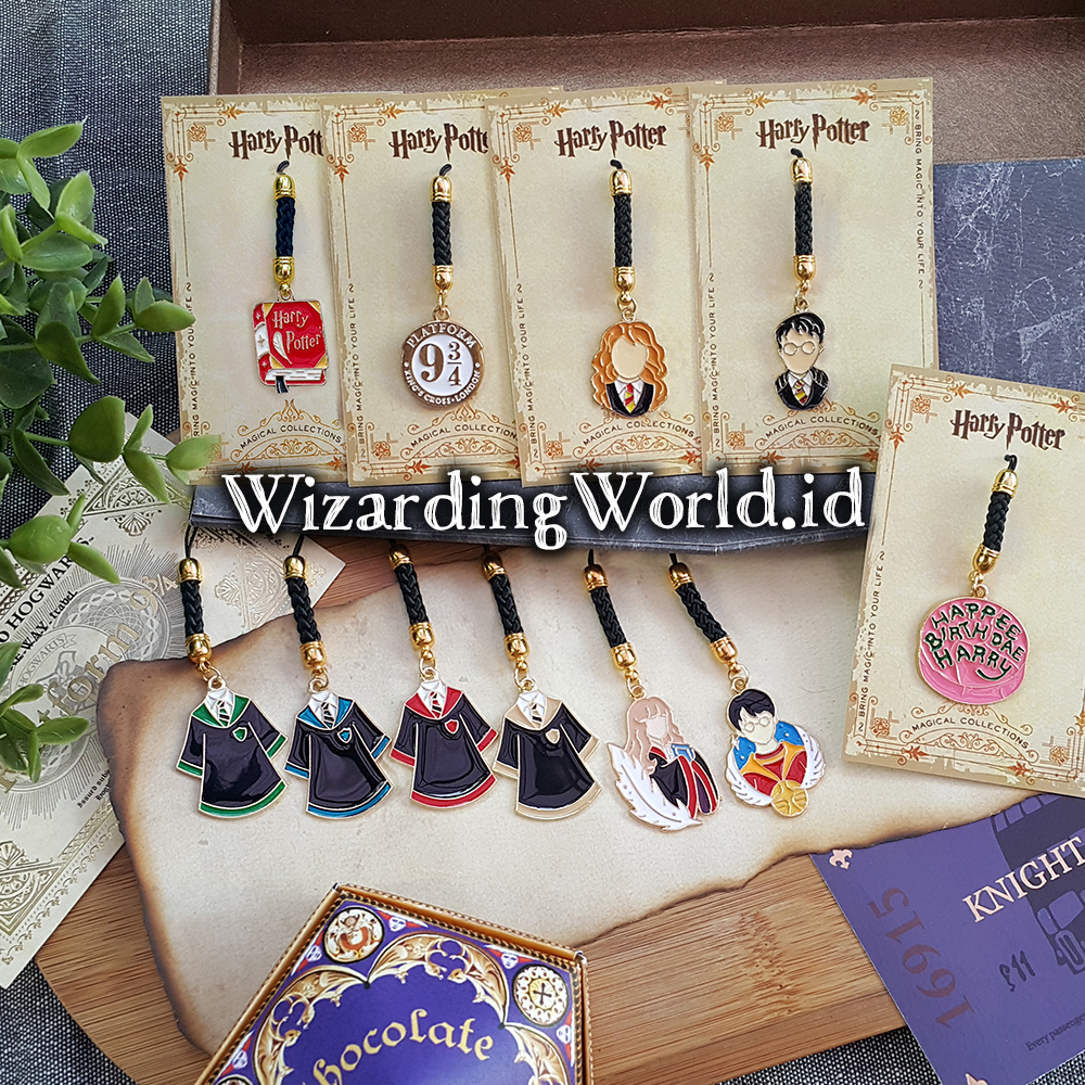Gantungan HP Handphone Cell Phone Harry Potter Hermione Jubah Phone Strap Charm Charms Snitch Gryffi