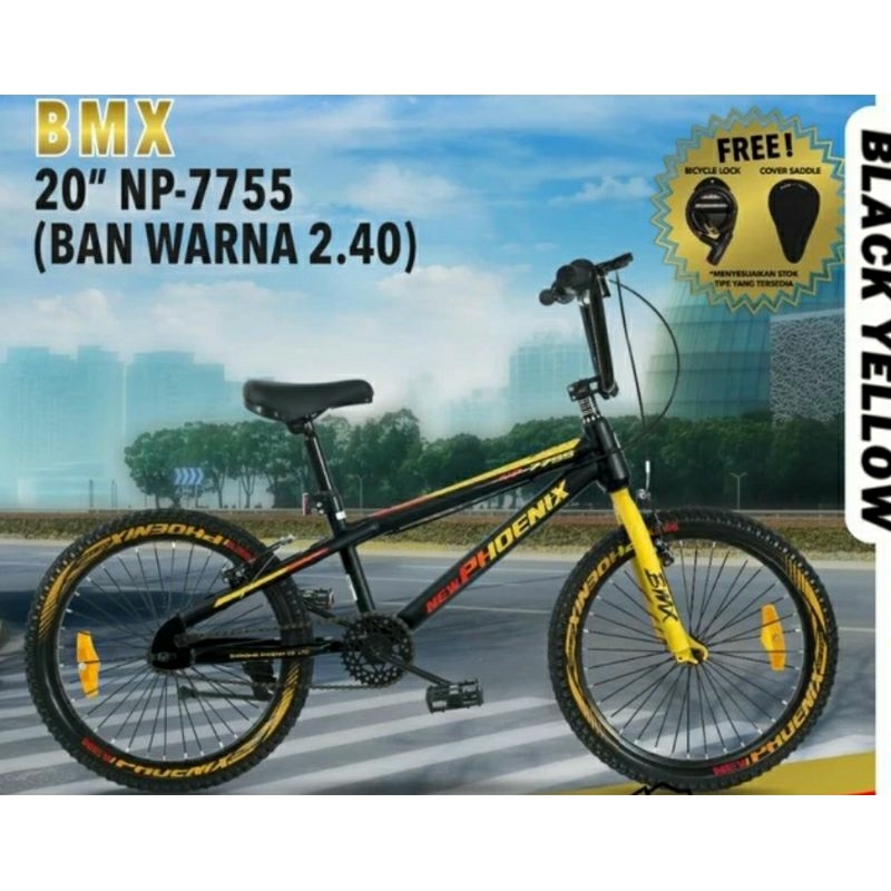 Sepeda anak laki BMX PHOENIX 7755 20 inch ban 2.40