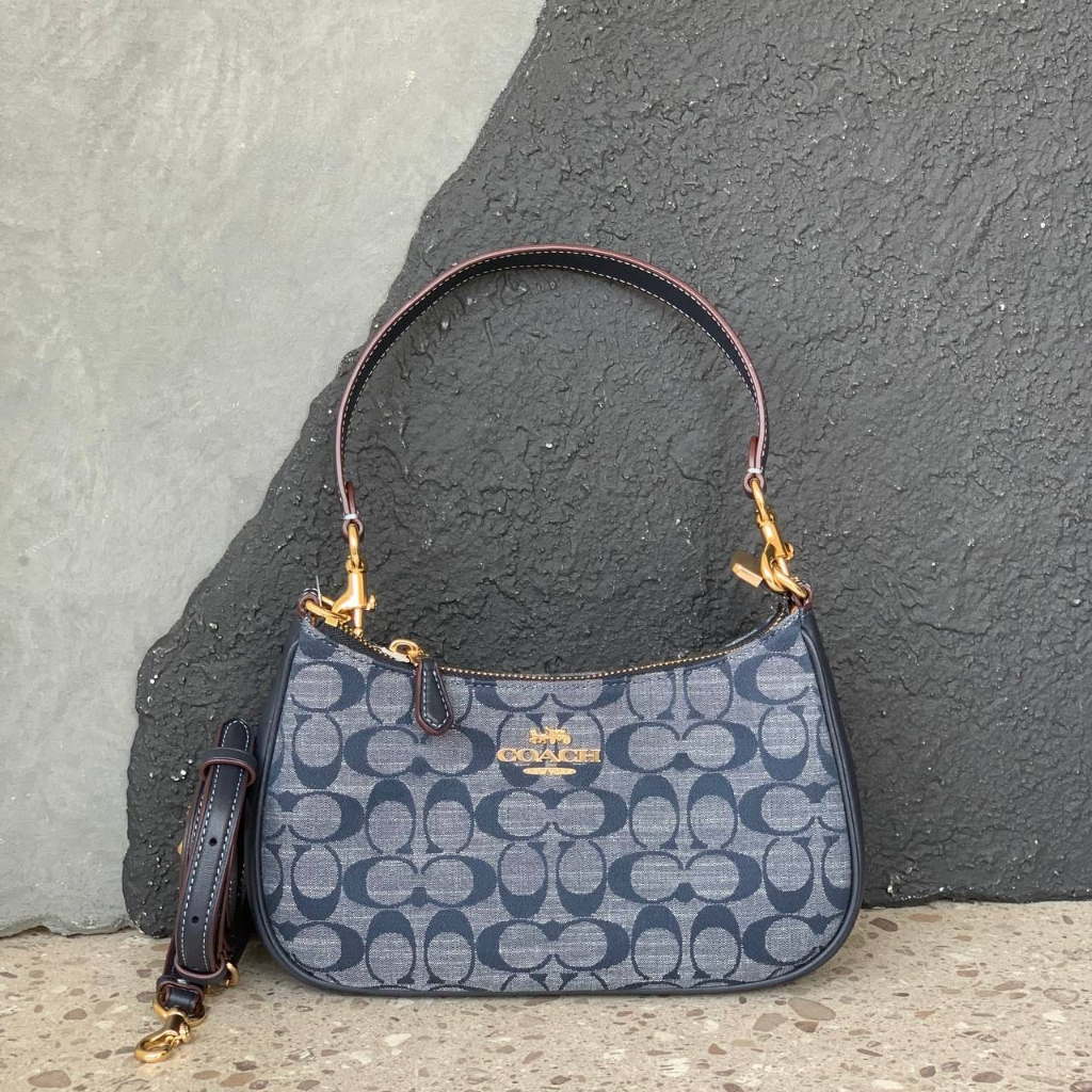 Coach Teri Shoulder Bag Denim Multi