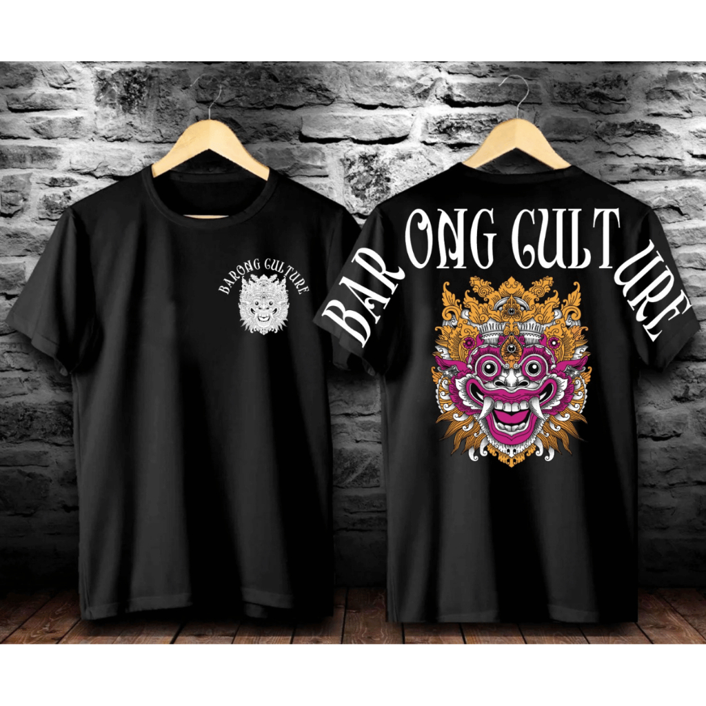 Kaos Barong Leak Bali Jawa Lengan Pendek Hitam \ T-shirt Distro Pria I Wanita