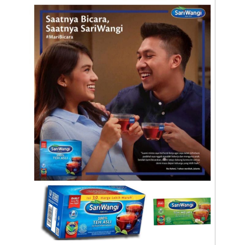 

Teh Celup / Sari wangi / SariWangi / Teh Celup Hitam Melati / Asli 30/50 / Sosro / Teh Poci