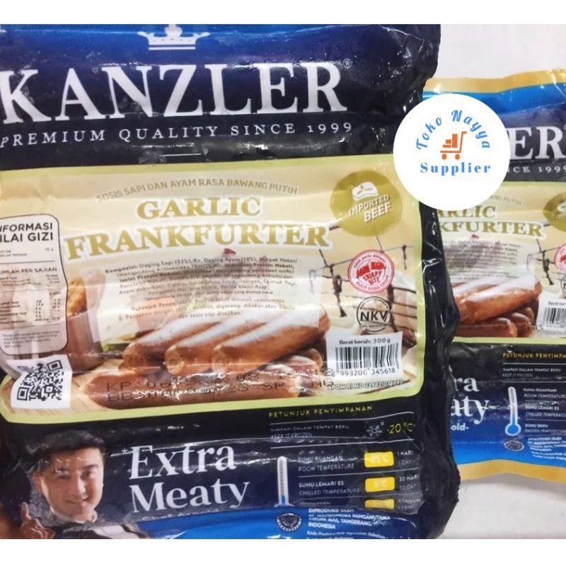 

Sosis KANZLER Garlic Frankfurter - Sosis Sapi Ayam Rawa Bawang Putih
