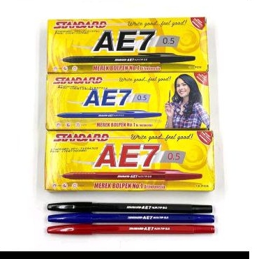 

Bulpen AE7 warna merah, biru, hitam
