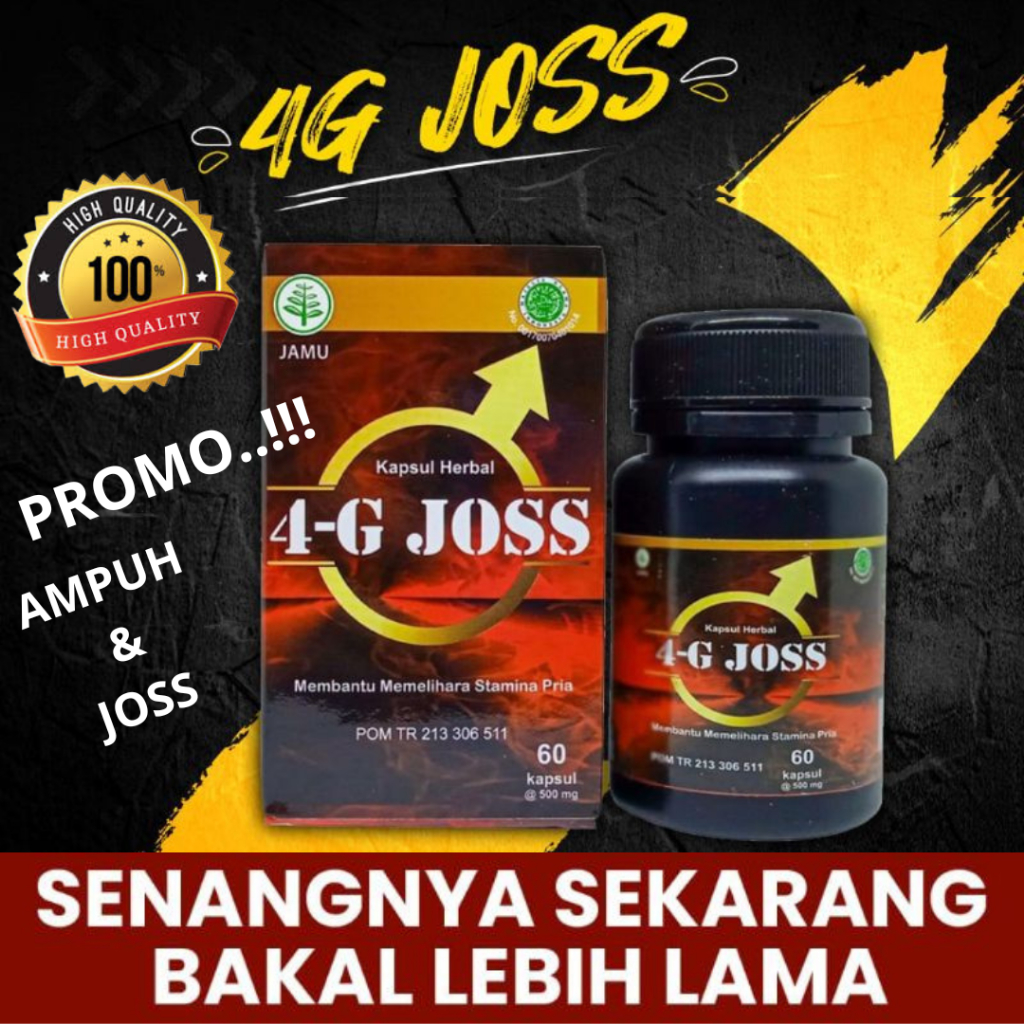 Promo Terlaris 4G Joss Herbal Kesehatan Pria Dewasa Mengatasi Lemah Syahwat Kurang Stamina BPOM Original