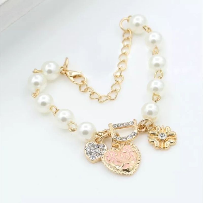 DQD Gelang Dior Fashion Wanita Bentuk D Mutiara D010