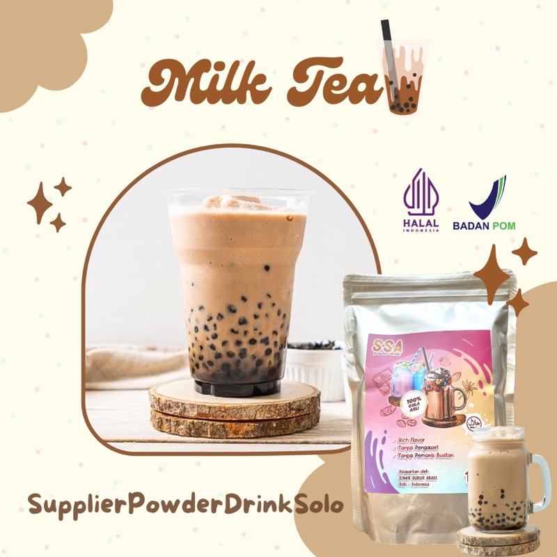 

Powder Drink rasa Milk Tea / Bubuk Minuman Rasa Milk Tea 250 gr