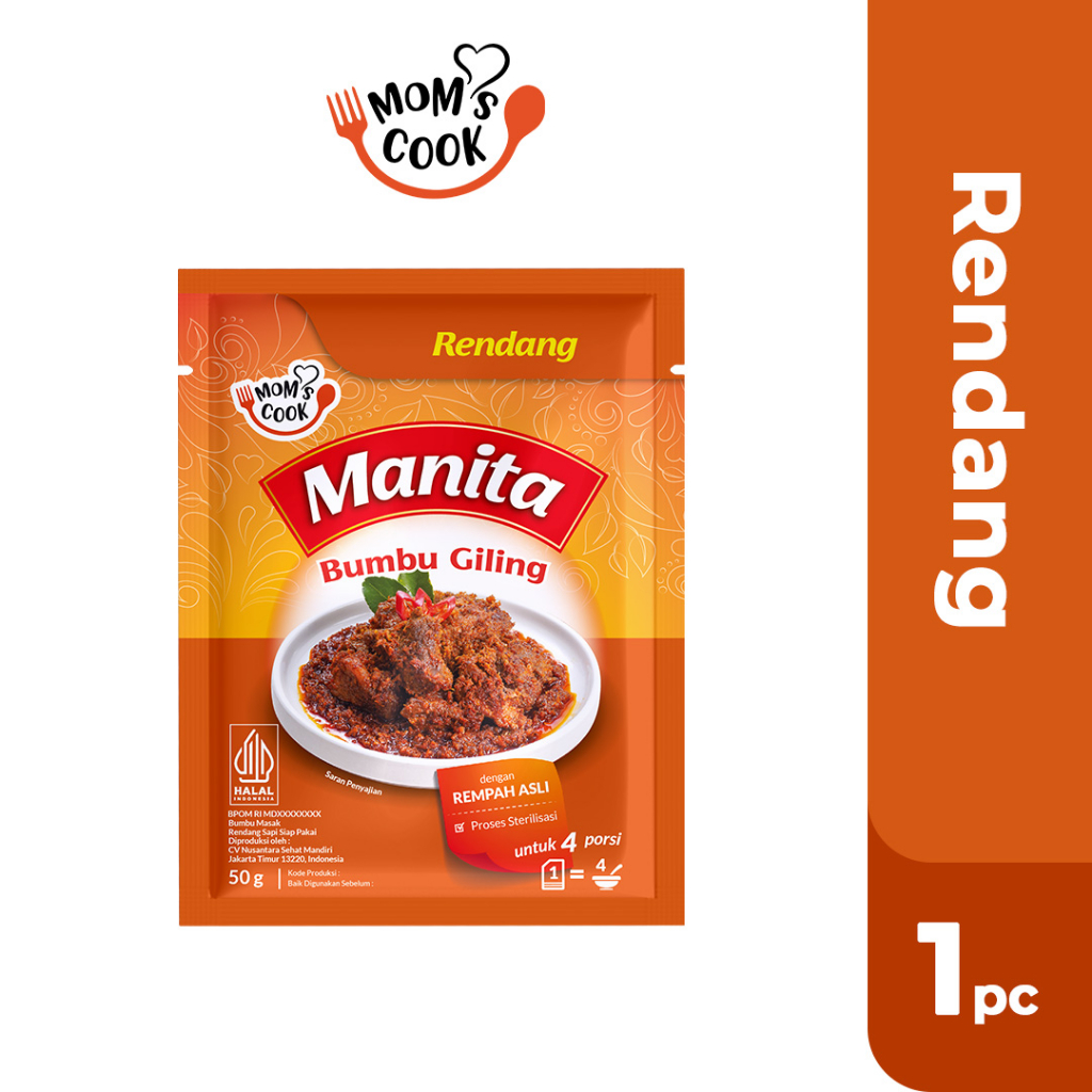 

MANITA Bumbu Masak Rendang 50gr