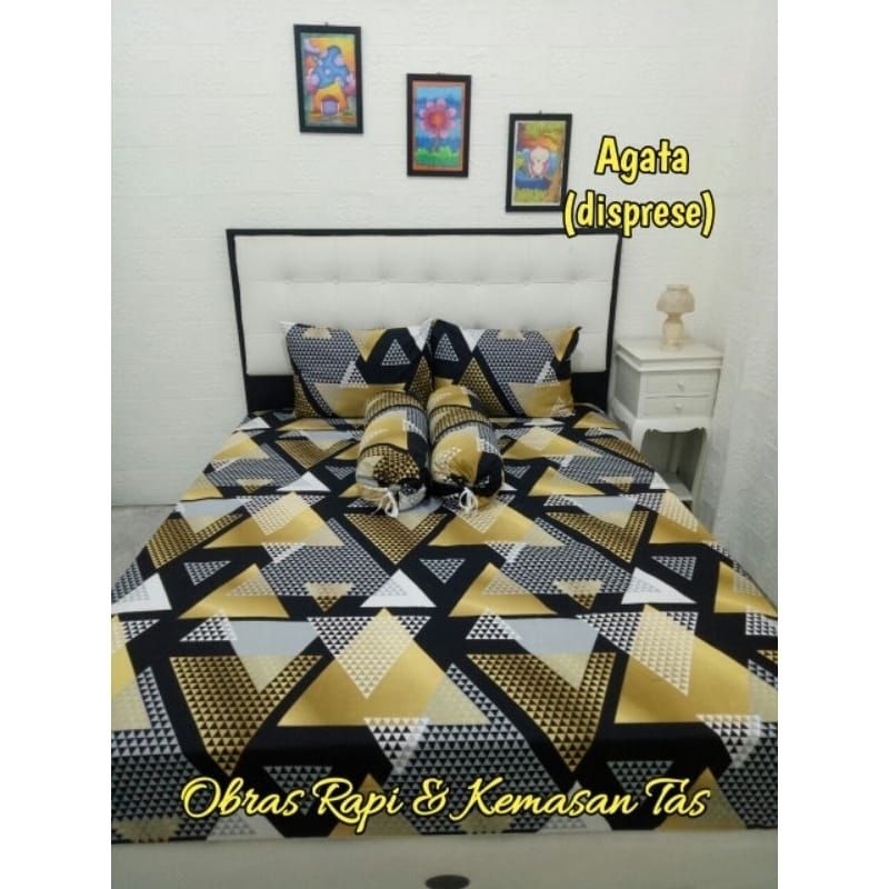 (NEW) Bisa COD Sprei Set Monalisa 90 100 120 140 160 180 200 Extra Super Single Queen King 90x200 10