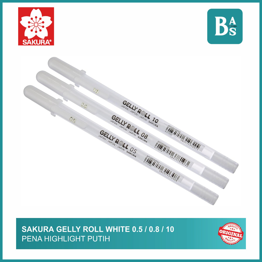 

Sakura Gelly Roll White size 0.5 / 0.8 / 1.0