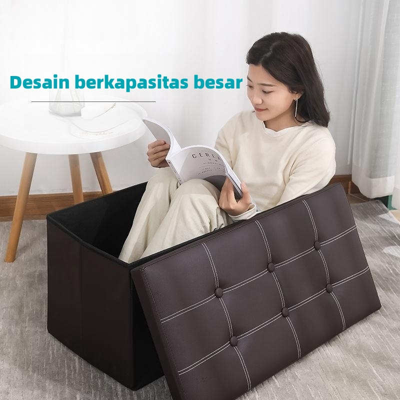 Storage Bangku Sofa Paling Praktis ｜Multifungsi Sofa container Bantalan beban yang kuat｜Sofa box minimalis Penyimpanan Rumah-Storage box｜Bangku Penyimpanan  Dapat Dilipat/Box container