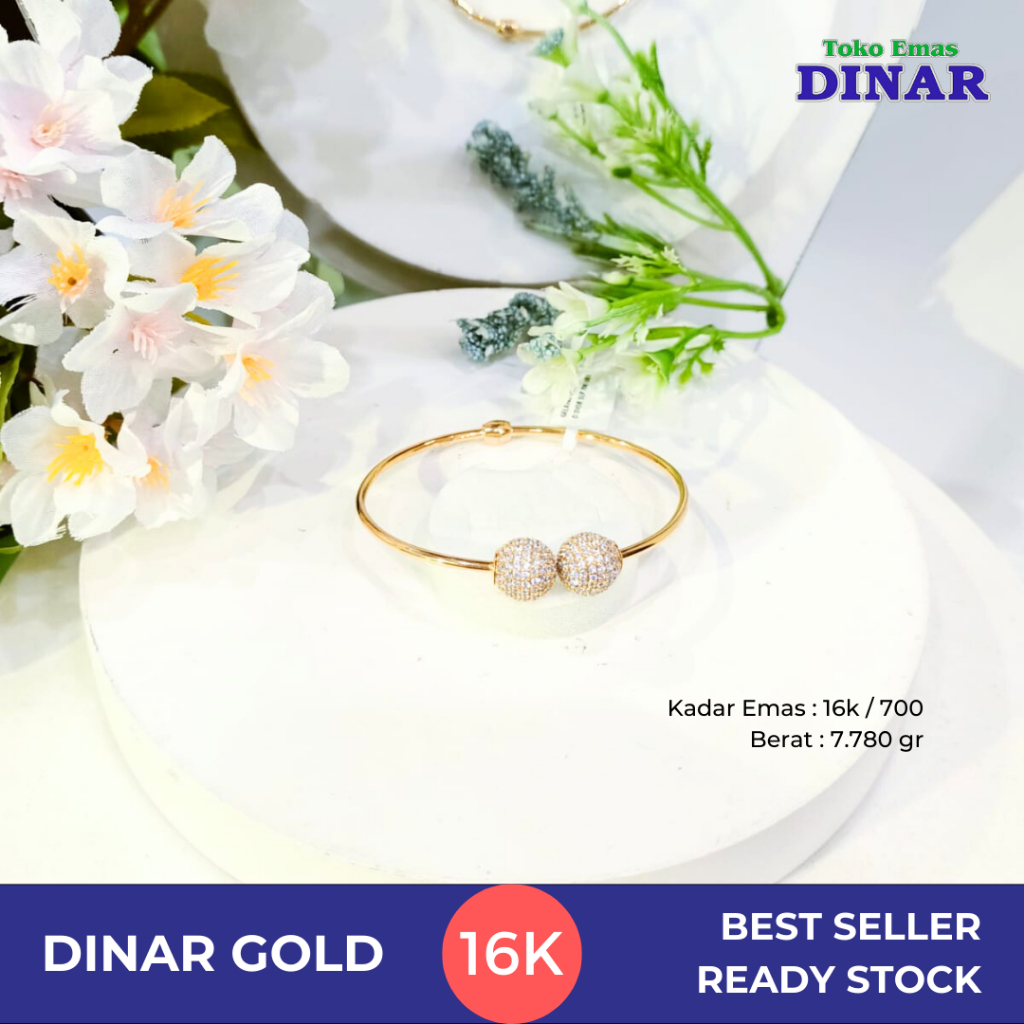 GELANG OVAL BT AD SLP - EMAS TUA - KADAR 16K