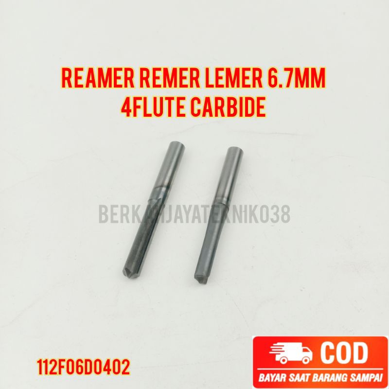 Reamer remer lemer 6.7mm 4flute carbide bukan hss