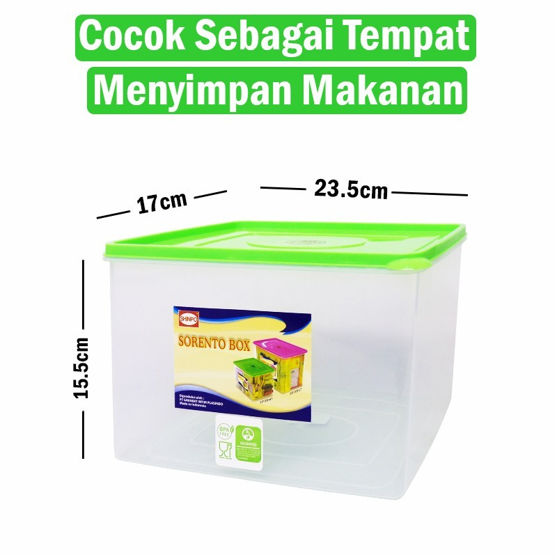 Shinpo Wadah Kotak toples plastik makanan kue Sorento Box SIP 309MT 5L