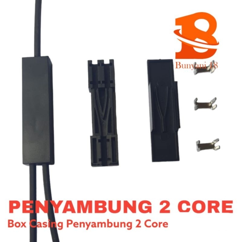 Casing Penyambung Connector Kabel Fiber Optik 2 Core Optic FTTH