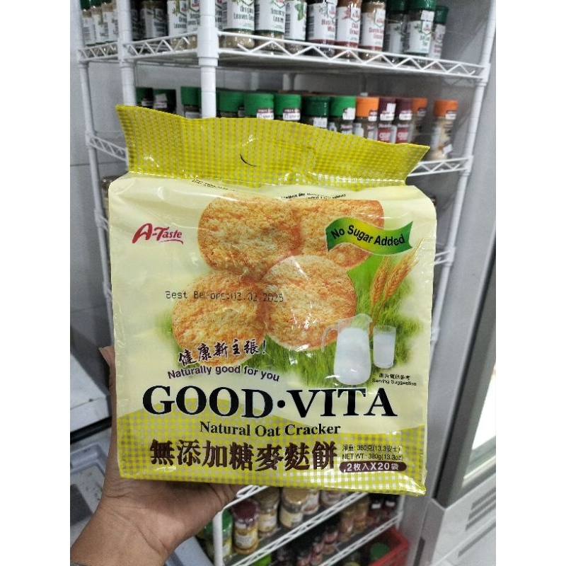 

Good Vita Natural Oat Crackers No Sugar 380gr Impor China