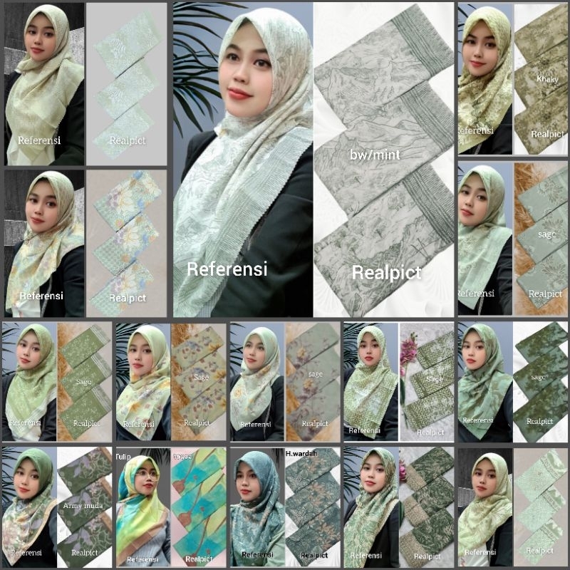 Jilbab warna hijau - sage (green edition)