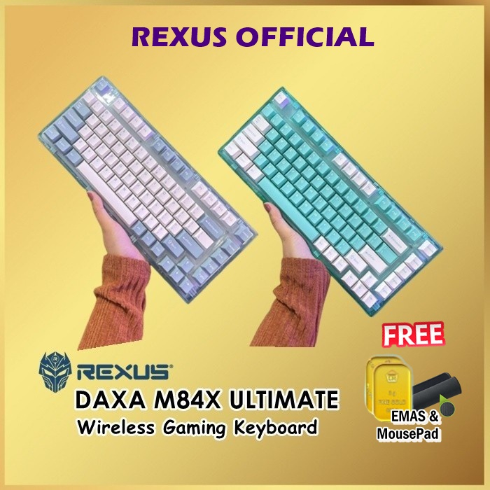 Rexus Daxa M84X Ultimate Wireless Gaming RGB Keyboard M84 X M 84