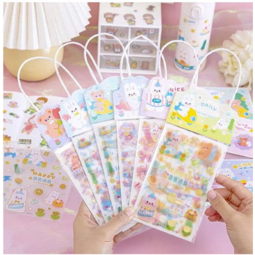 

Sticker Set Isi 4 pcs With Post Card Motif Lucu / Sticker Aesthetic