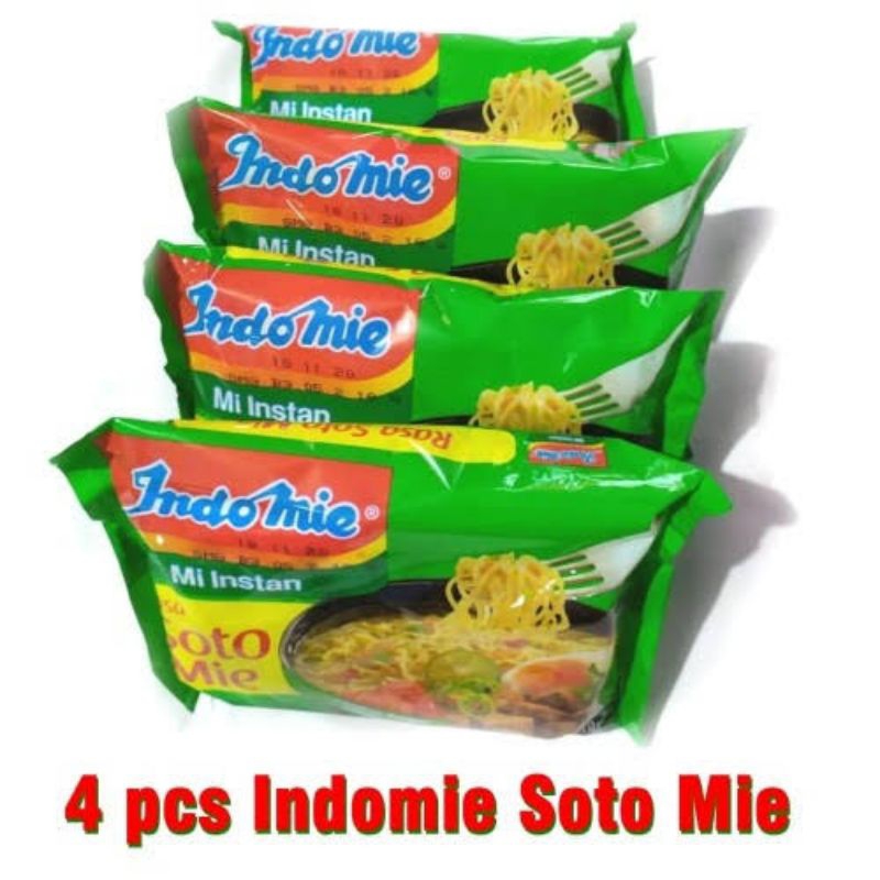 

jual 4pcs Indomie soto mie instan 70gr