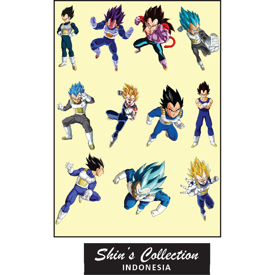 

Sticker stiker murah anti air Vegeta Solo Dragon ball 1 pc