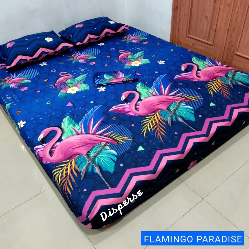 Sprei Homemade Terbaru Bahan Adem Motif Flamingo Paradise