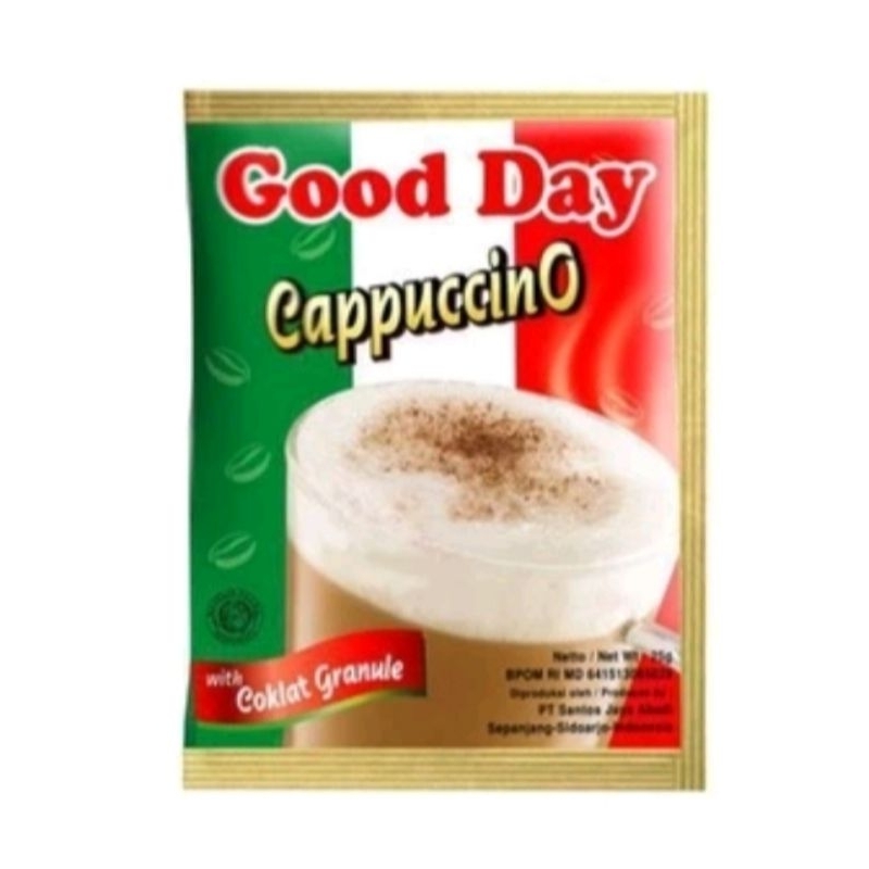 

Good Day Cappucino 1 renteng 10 sachet.