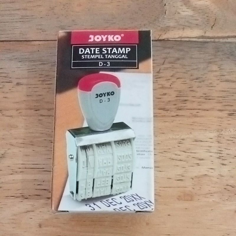 

stempel tanggal ukuran D-3 merek Joyko