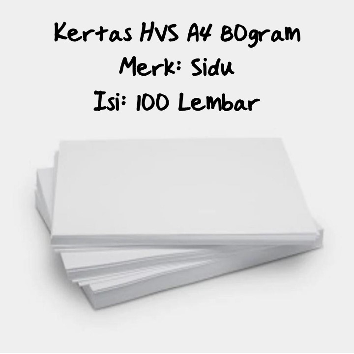 

SiDU Kertas Fotokopi HVS Print 80 GSM A4 Repack Isi 100 Lembar