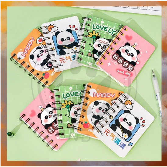 

Buku / Notebook Mini Ring A7 Motif Panda