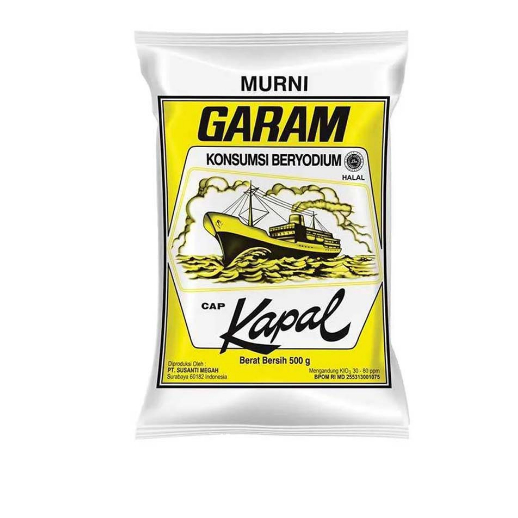 

Garam cap Kapal 500gr 3 PCS