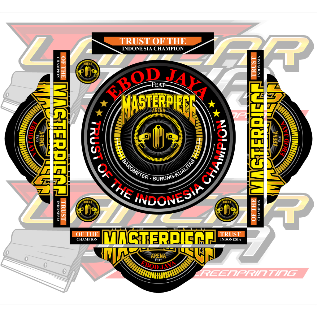 Stiker Sangkar Lovebird Stiker Tebok Lovebird EBOD MASTERPIECE