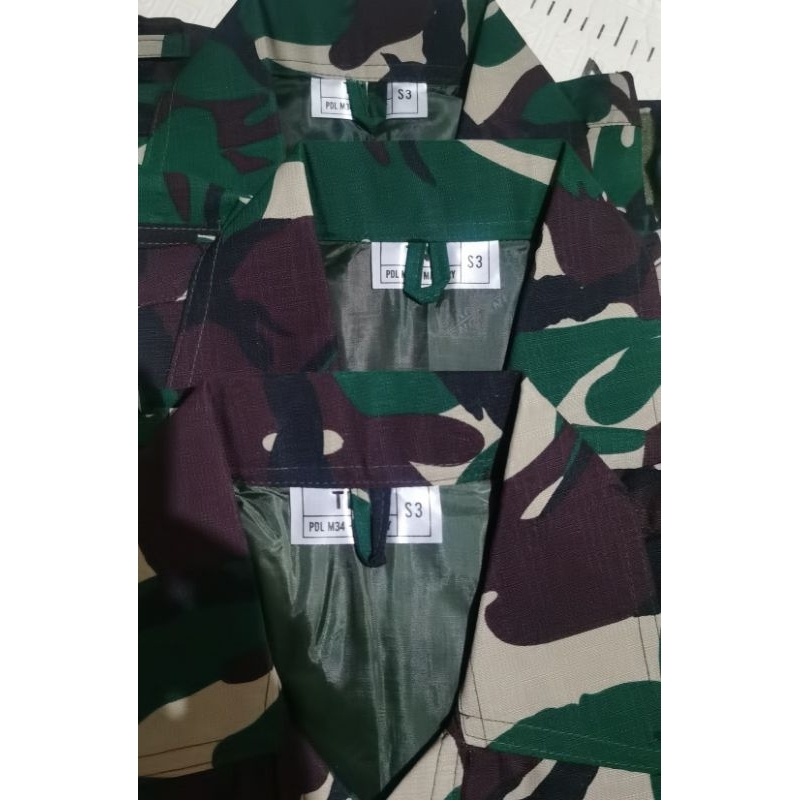 RB 1 STEL SERAGAM PDL TNI BALOTELI PREMIUM ORIGINAL M34-MILITARY WARNA PANCA