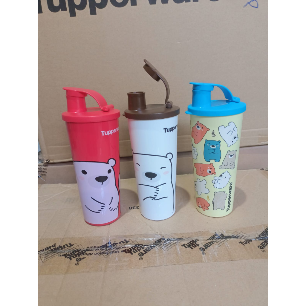 Tupperware bear tumbler kapasitas 470 ml botol minum dengan tutup