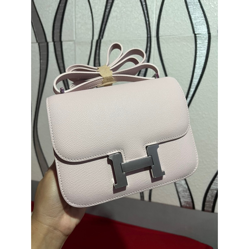 NEW Constance 18 in Mauve Pale SHW Kulit Asli NO Brand NO Logo