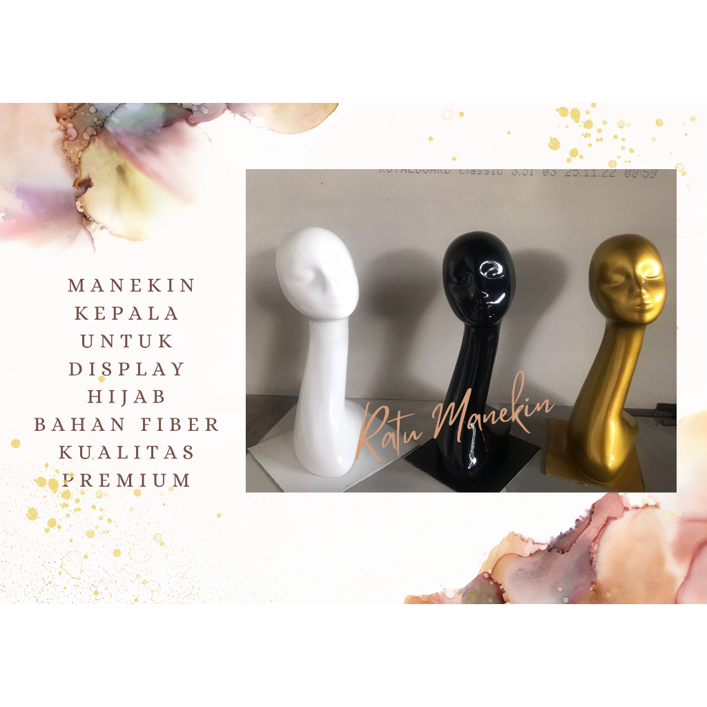 Manekin Kepala | Manekin Display Kepala | Manekin Kepala Hijab | Manekin Fiber | Patung Kapala Hijab