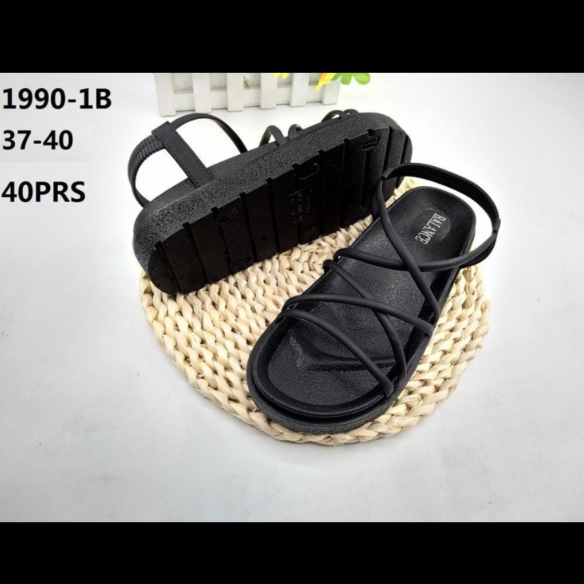 Sandal wanita1990 selop tali-tali silang karet jelly import