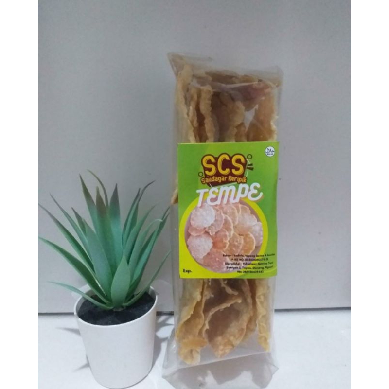

Keripik tempe irisan Saudagar keripik kemasan sedang